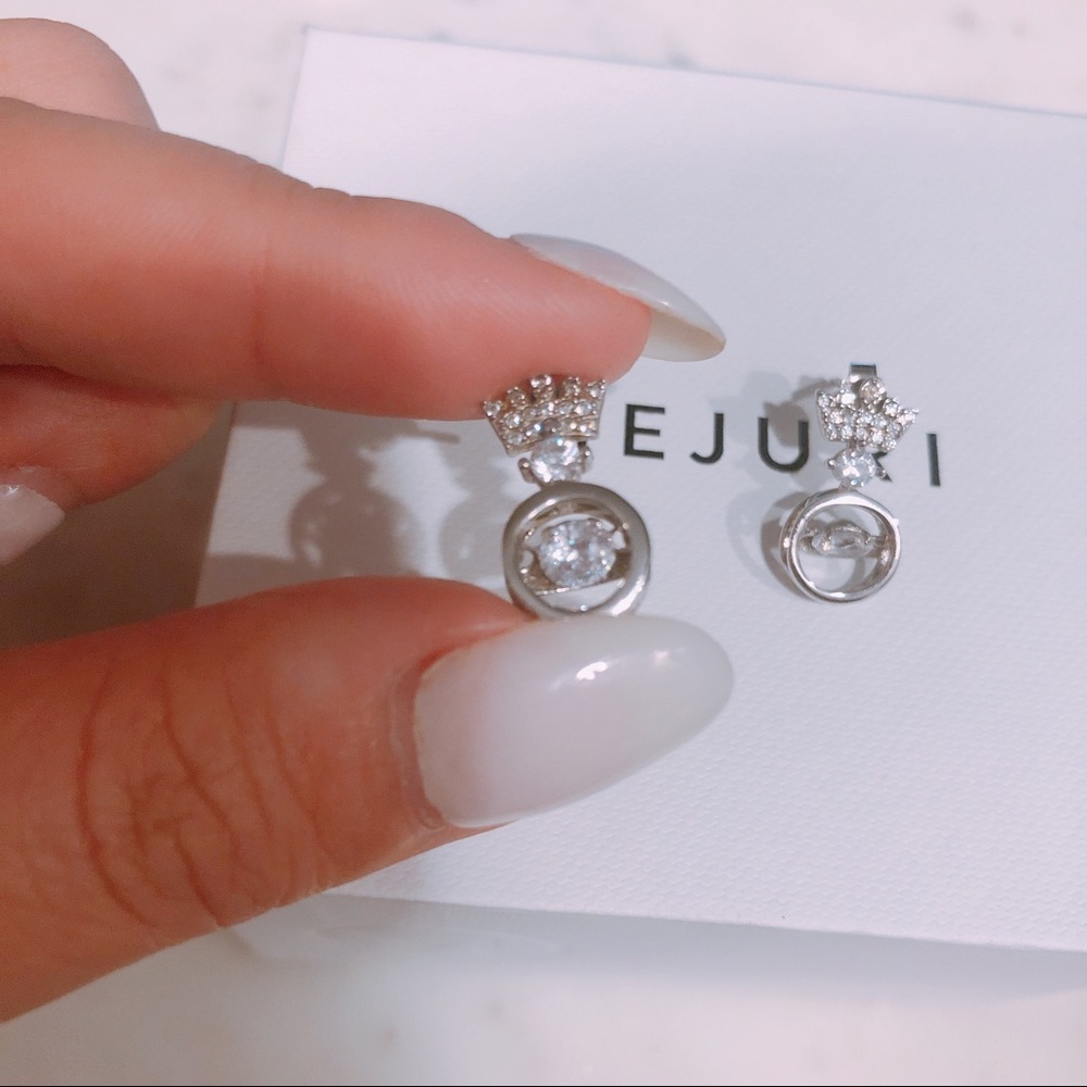 Cubic Zirconia and Sterling Silver Earrings